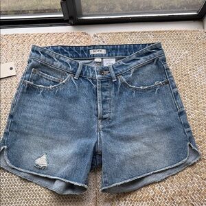 Roxy Distressed Surf -Jam Blue Denim Shorts NWT